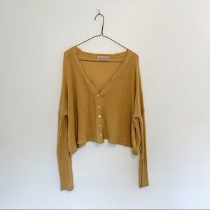 Urban Outfitters cropped button up sweater